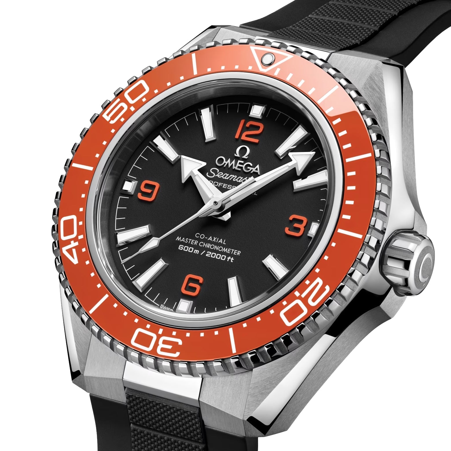 OMEGA Seamaster Planet Ocean 600M 42mm - Black and Orange on Black Rubber Strap