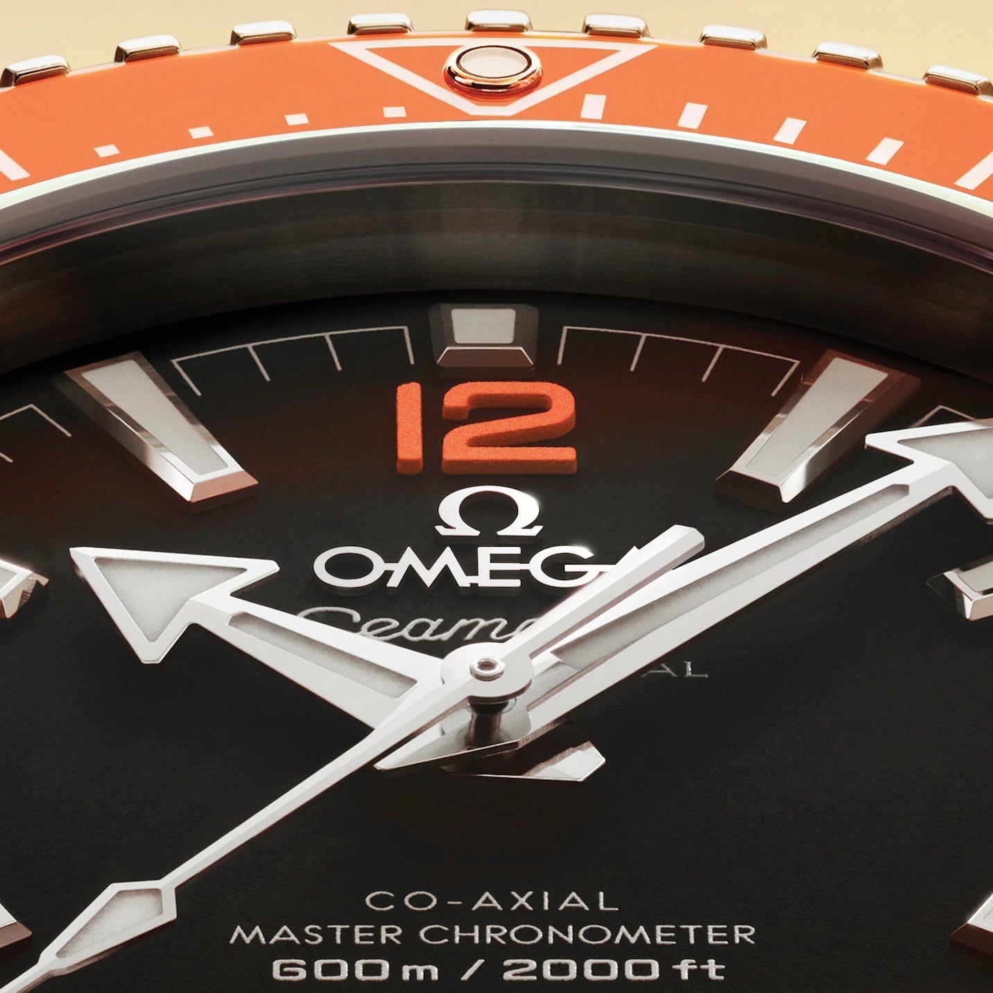 OMEGA Seamaster Planet Ocean 600M 42mm - Black and Orange on Black Rubber Strap