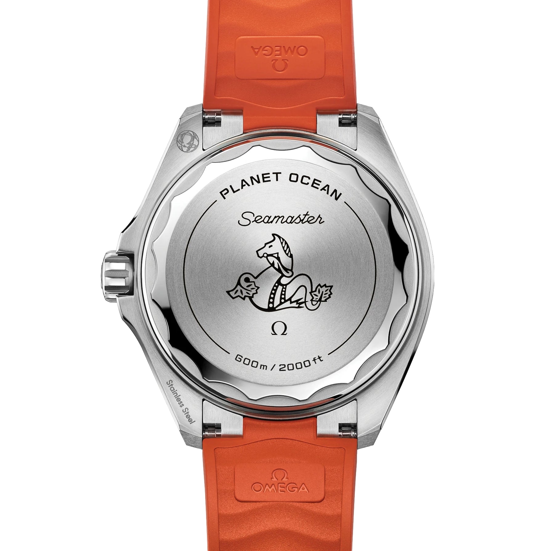 OMEGA Seamaster Planet Ocean 600M 42mm - Black and Orange on Orange Rubber Strap