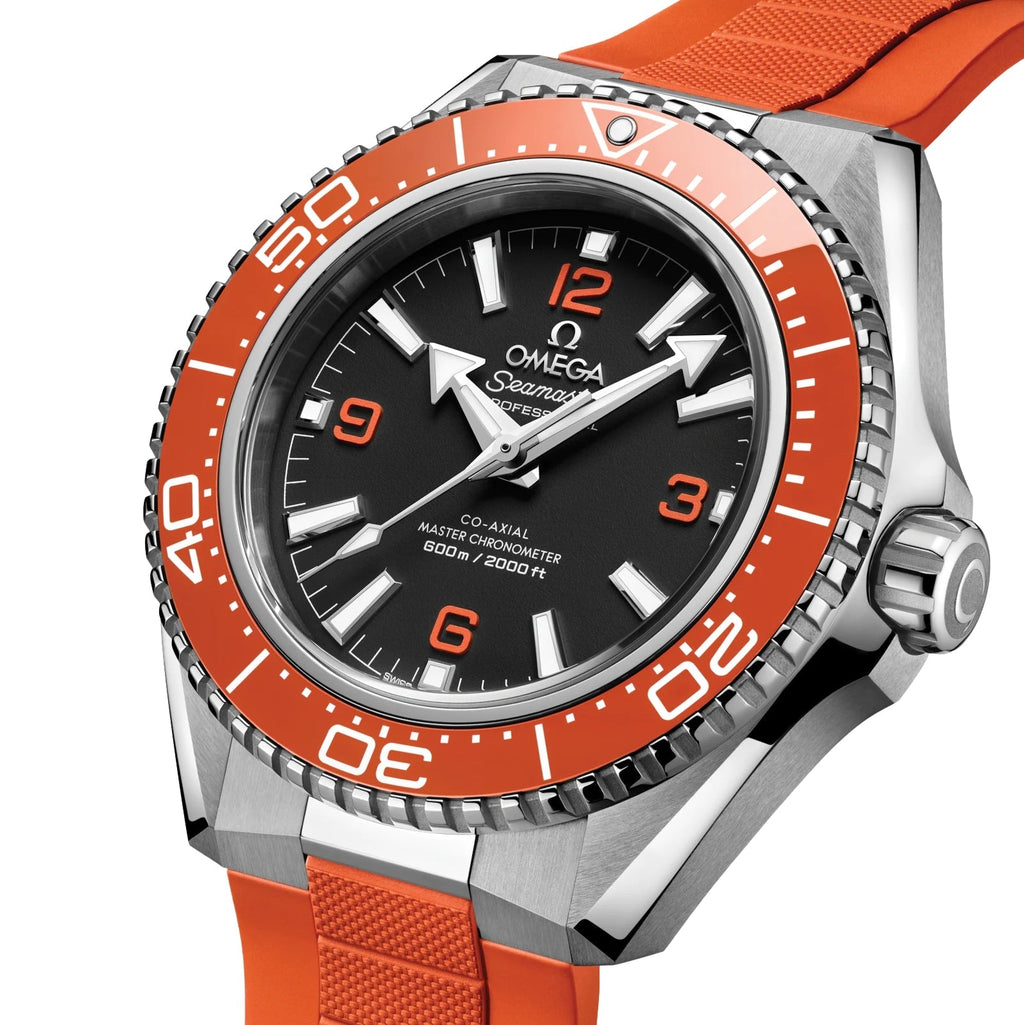 OMEGA Seamaster Planet Ocean 600M 42mm - Black and Orange on Orange Rubber Strap