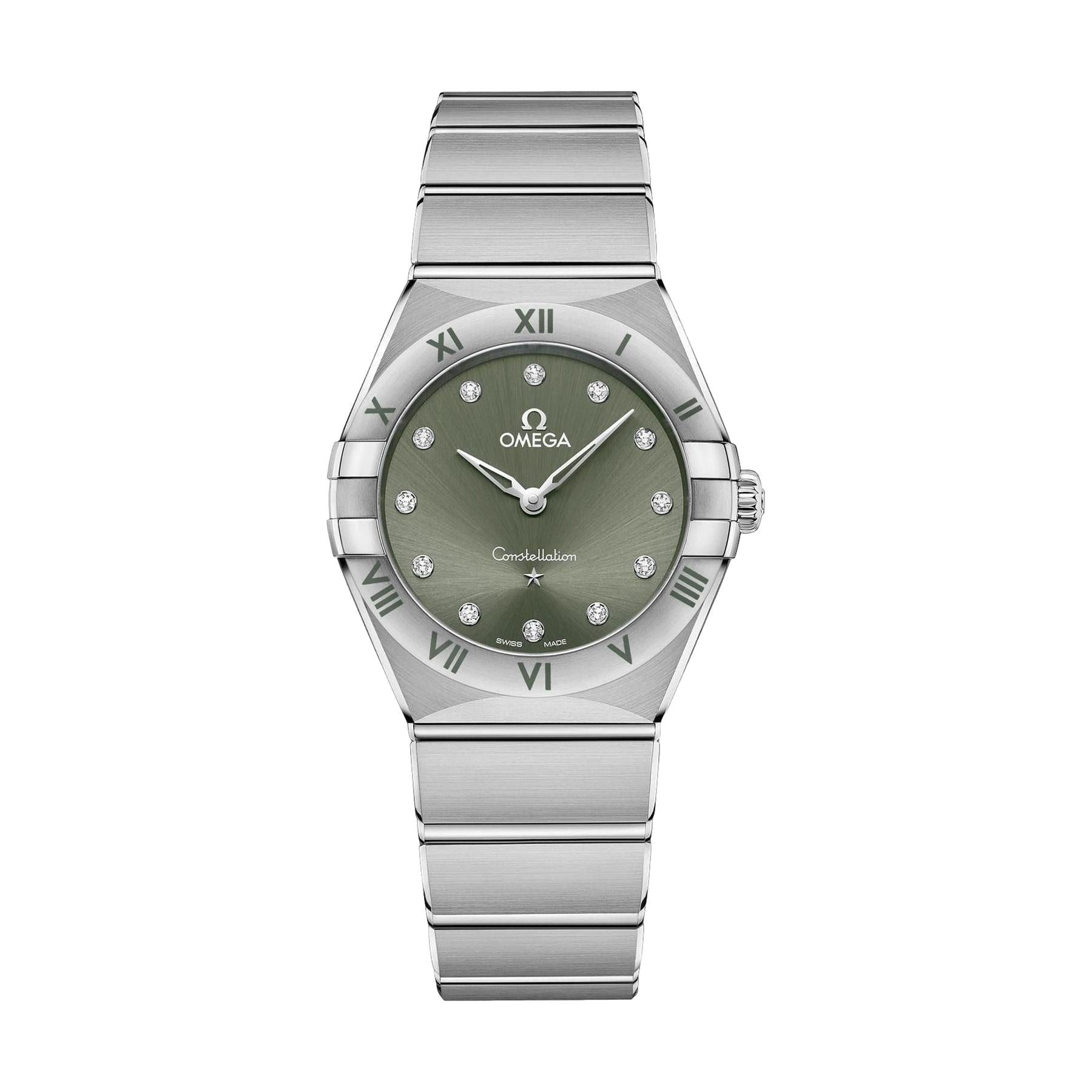 OMEGA Constellation Quartz 28mm - Green on Bracelet