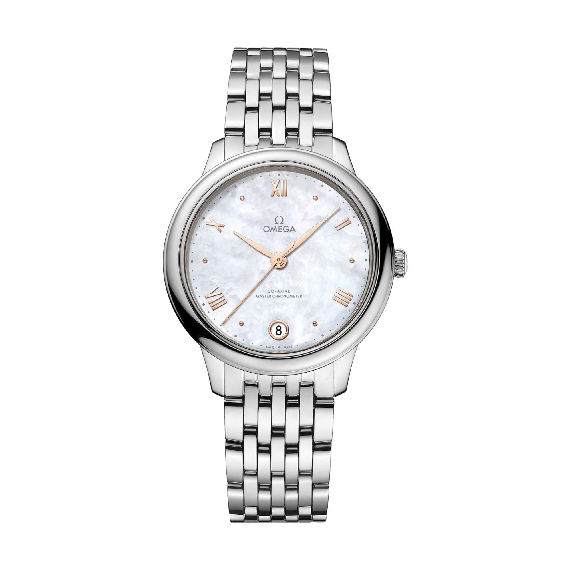 OMEGA De Ville Prestige 34mm - White, Mother-of-Pearl on Bracelet