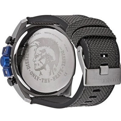 Diesel DZ4500 Mega Chief Chronograph Men's Watch – Black Dial & Black Nylon Strap