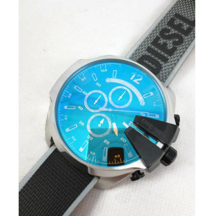 Diesel DZ4523 Mega Chief Chronograph Men's Watch – Black Dial & Grey Nylon Strap