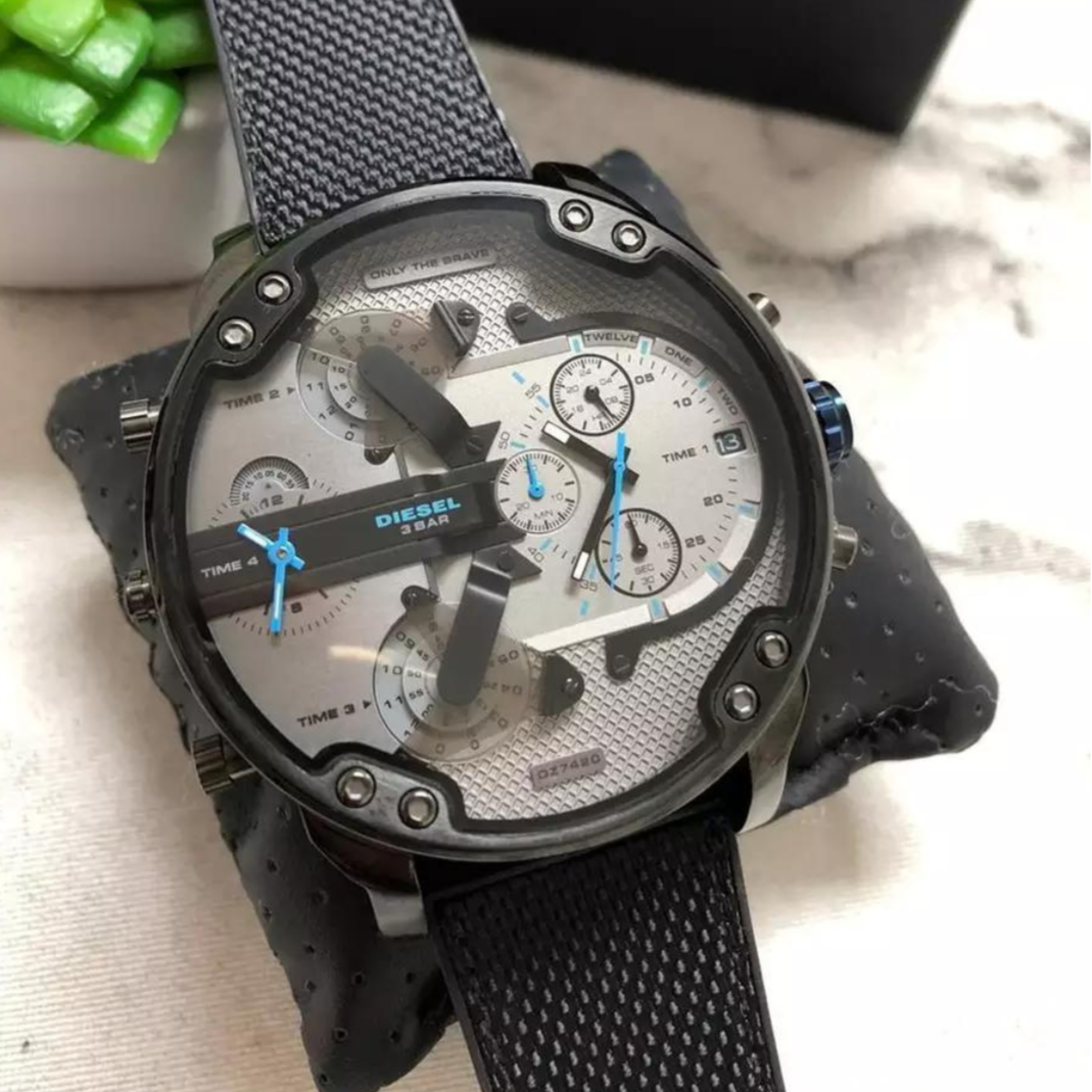 Diesel DZ7420 Mr. Daddy 2.0 Chronograph Men's Watch – Grey Dial & Black Nylon Strap