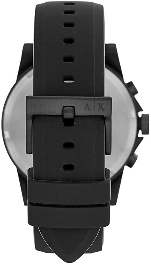Armani Exchange Outerbanks AX1343 Men's Chronograph Watch – Black Dial with Black Silicone Strap