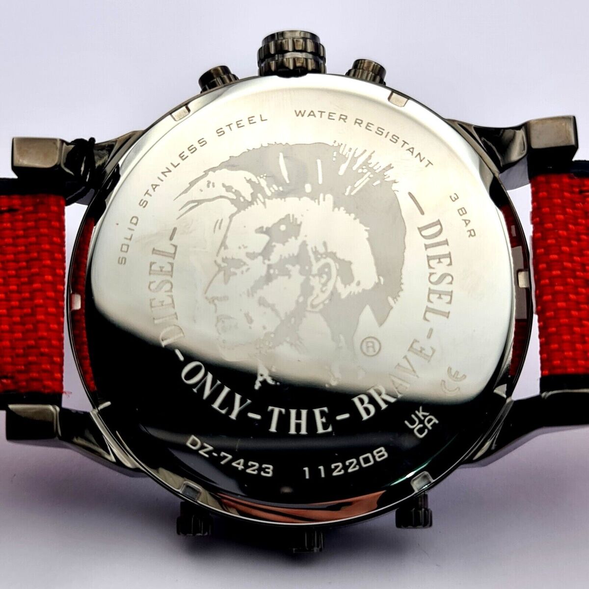 Diesel DZ7423 Mr. Daddy 2.0 Chronograph Men's Watch – Grey Dial & Red Rubber Strap