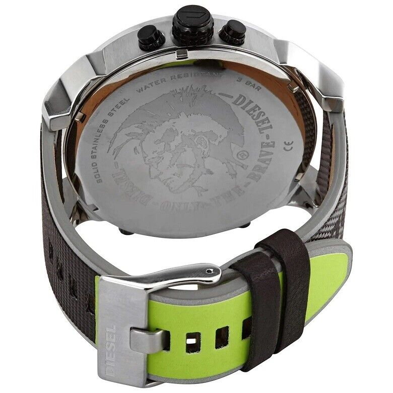 Diesel DZ7429 Mr. Daddy 2.0 Chronograph Men's Watch – Black Dial & Grey Nylon Strap