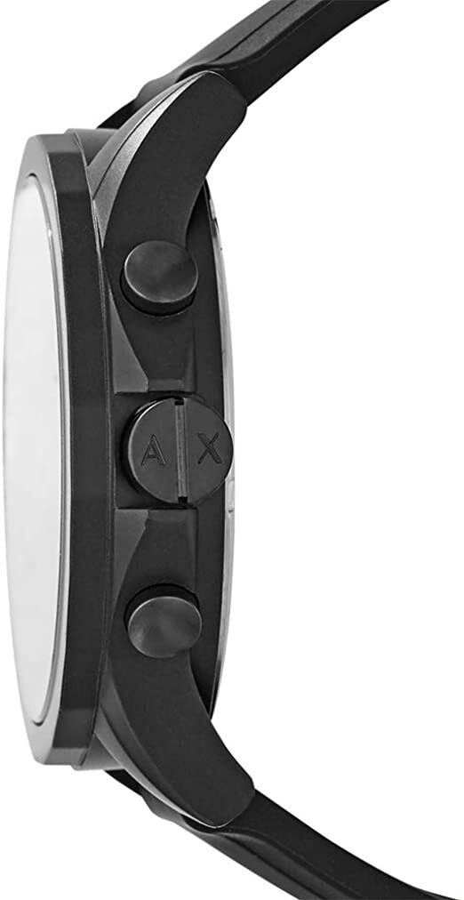 Armani Exchange Outerbanks AX1343 Men's Chronograph Watch – Black Dial with Black Silicone Strap