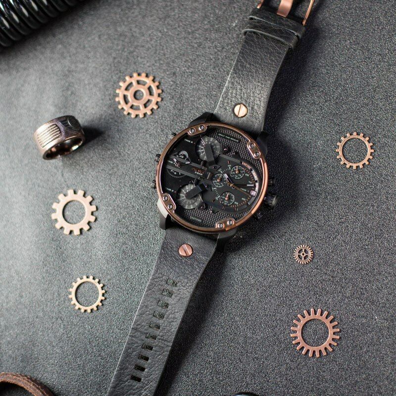 Diesel DZ7400 Mr. Daddy 2.0 Chronograph Men's Watch – Black Dial & Black Stainless Steel Strap