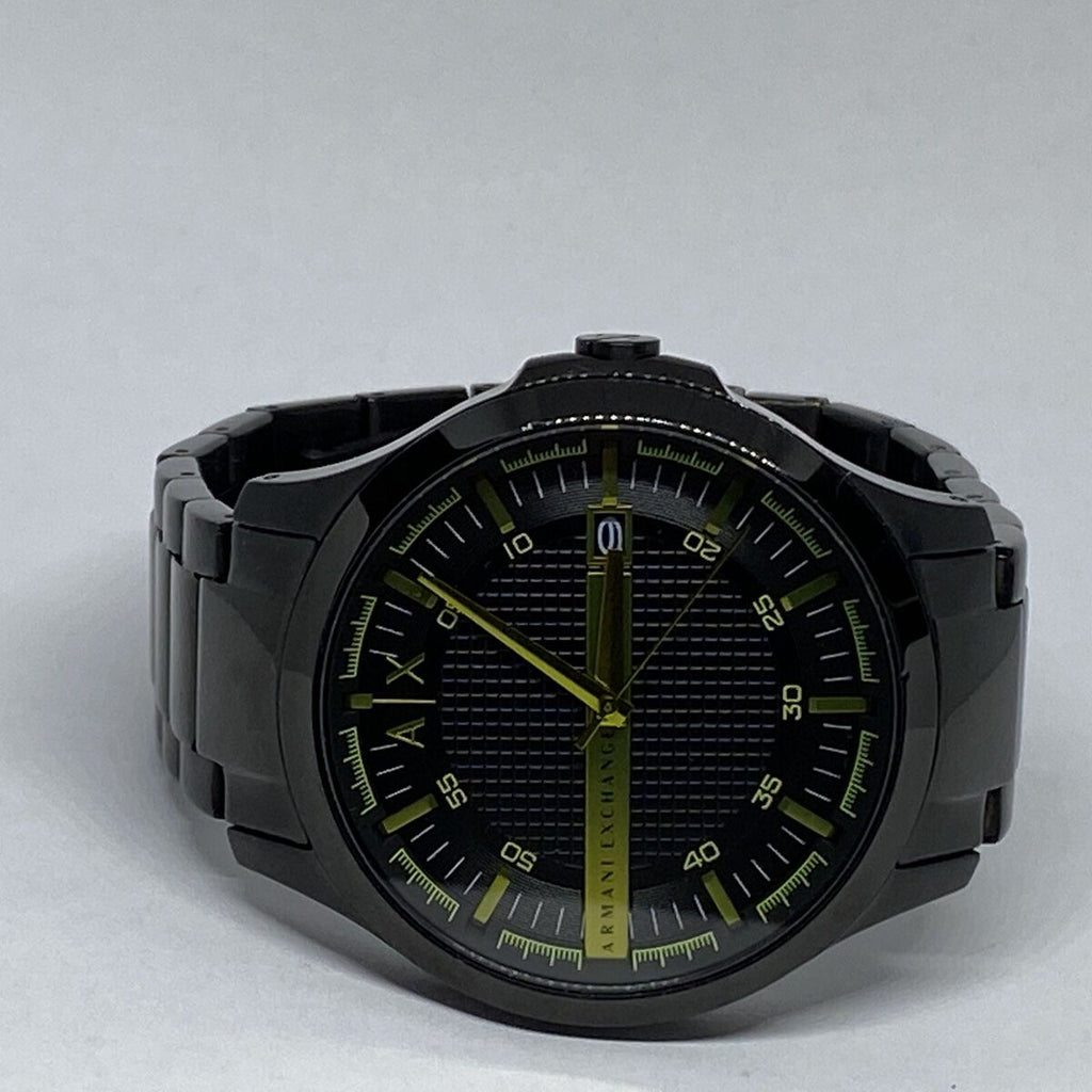 Armani Exchange Hampton AX2407 Men's Watch – Sleek Black Dial with Black Stainless Steel Bracelet