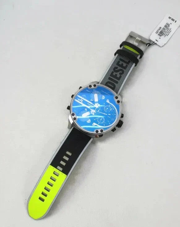 Diesel DZ7429 Mr. Daddy 2.0 Chronograph Men's Watch – Black Dial & Grey Nylon Strap