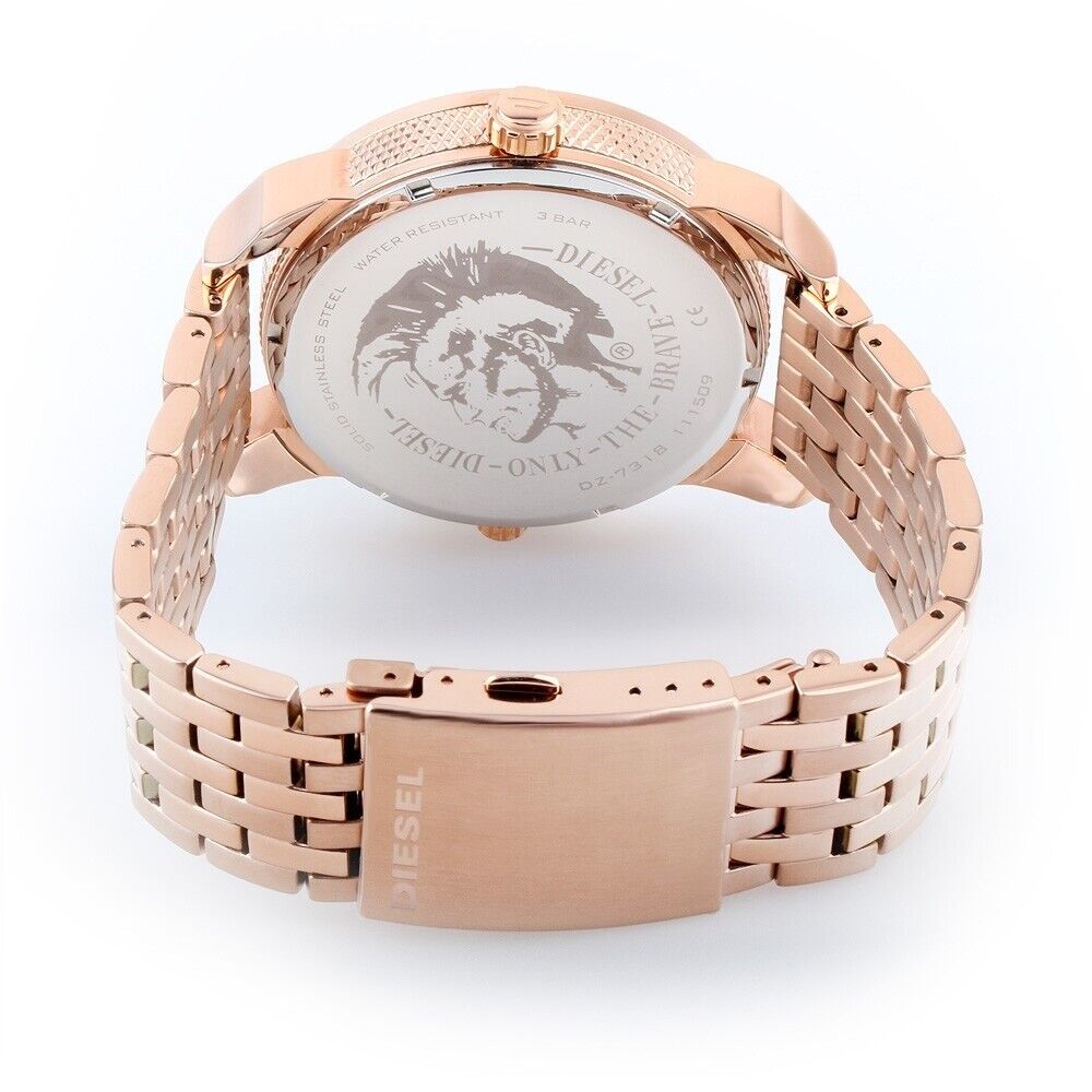 Diesel DZ7318 Mini Daddy Men's Watch – Rose Gold Dial & Rose Gold Stainless Steel Strap