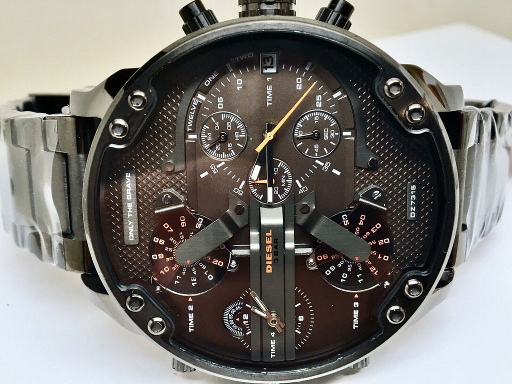 Diesel DZ7315 Mr. Daddy 2.0 Chronograph Men's Watch – Grey Dial & Grey Stainless Steel Strap