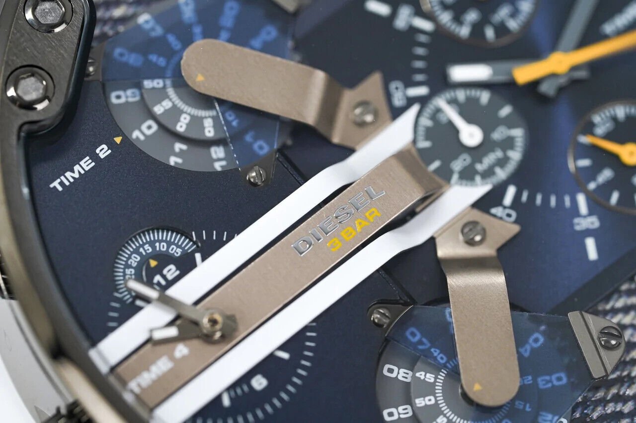 Diesel DZ7331 Big Daddy 2.0 Chronograph Men's Watch – Blue Dial & Grey Stainless Steel Strap