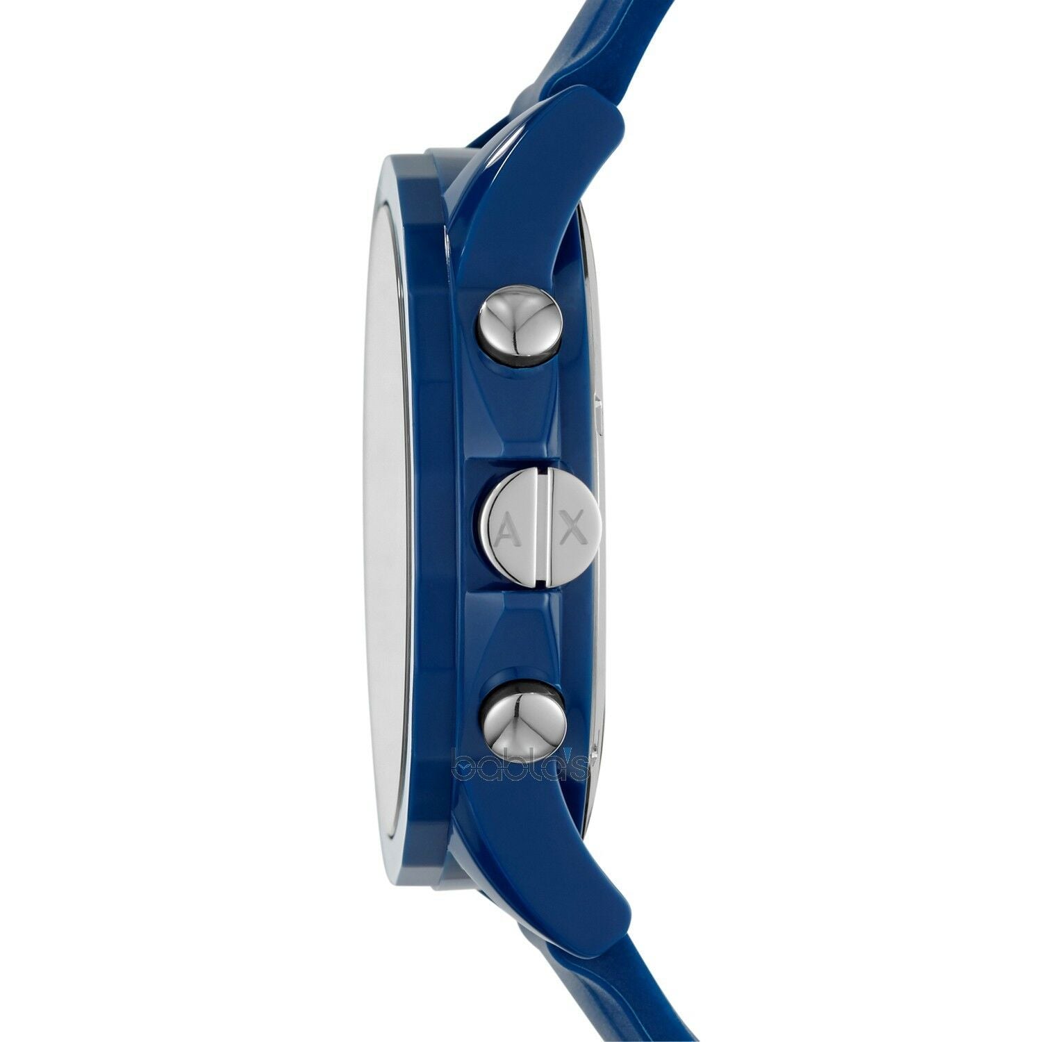 Men's Armani Exchange Outerbanks Chronograph Watch AX1327 – Blue Dial with Blue Silicone Strap