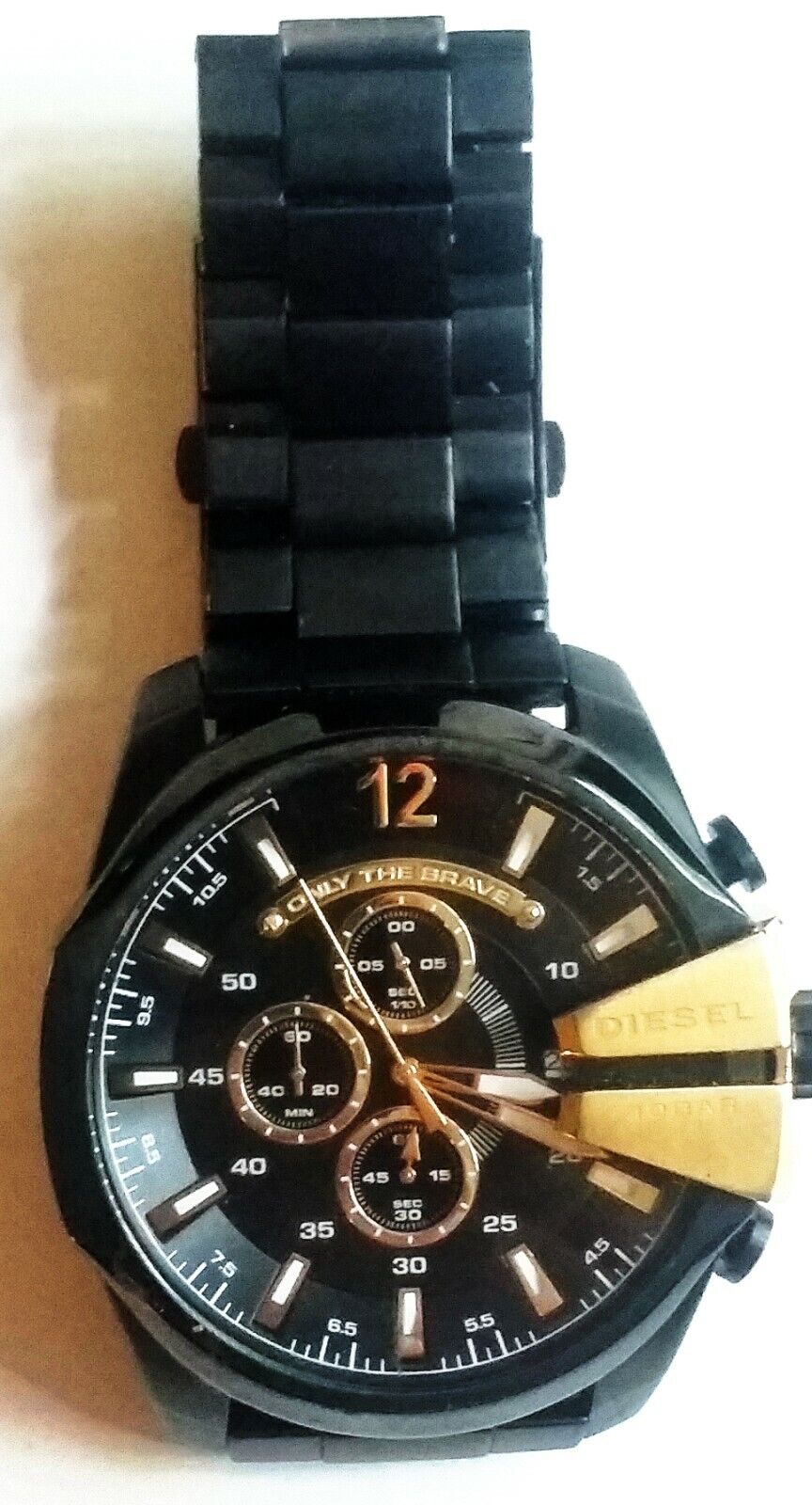 Diesel DZ4338 Mega Chief Chronograph Men's Watch – Black Dial & Black Stainless Steel Strap