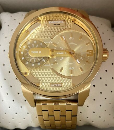 Diesel DZ7306 Mini Daddy Chronograph Men's Watch – Gold Dial & Gold Stainless Steel Strap