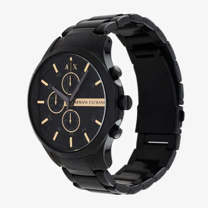 Armani Exchange Hampton AX2164 Men's Chronograph Watch – Black Dial with Black Stainless Steel Strap