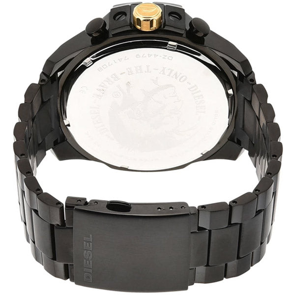 Diesel DZ4479 Mega Chief Chronograph Men's Watch – Grey Dial & Black Steel Strap