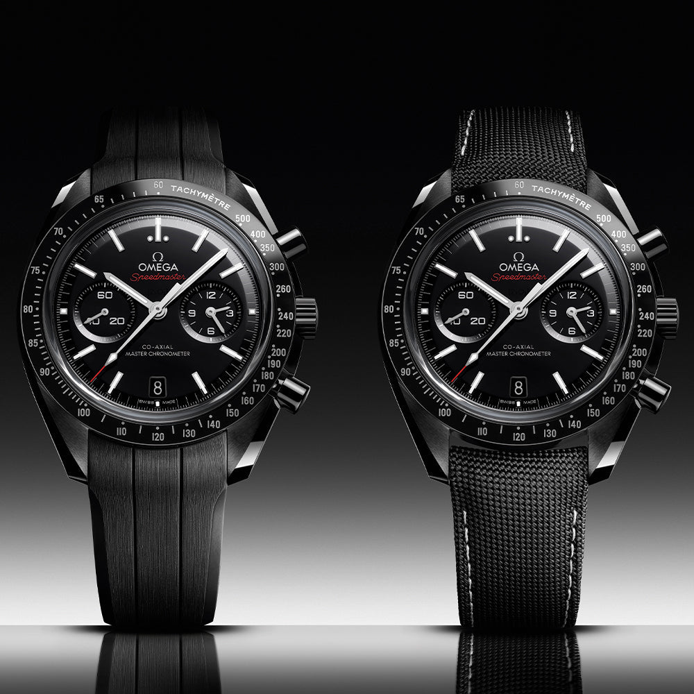 OMEGA Speedmaster Dark Side of the Moon Black Ceramic 44.25mm - Black on Rubber Strap